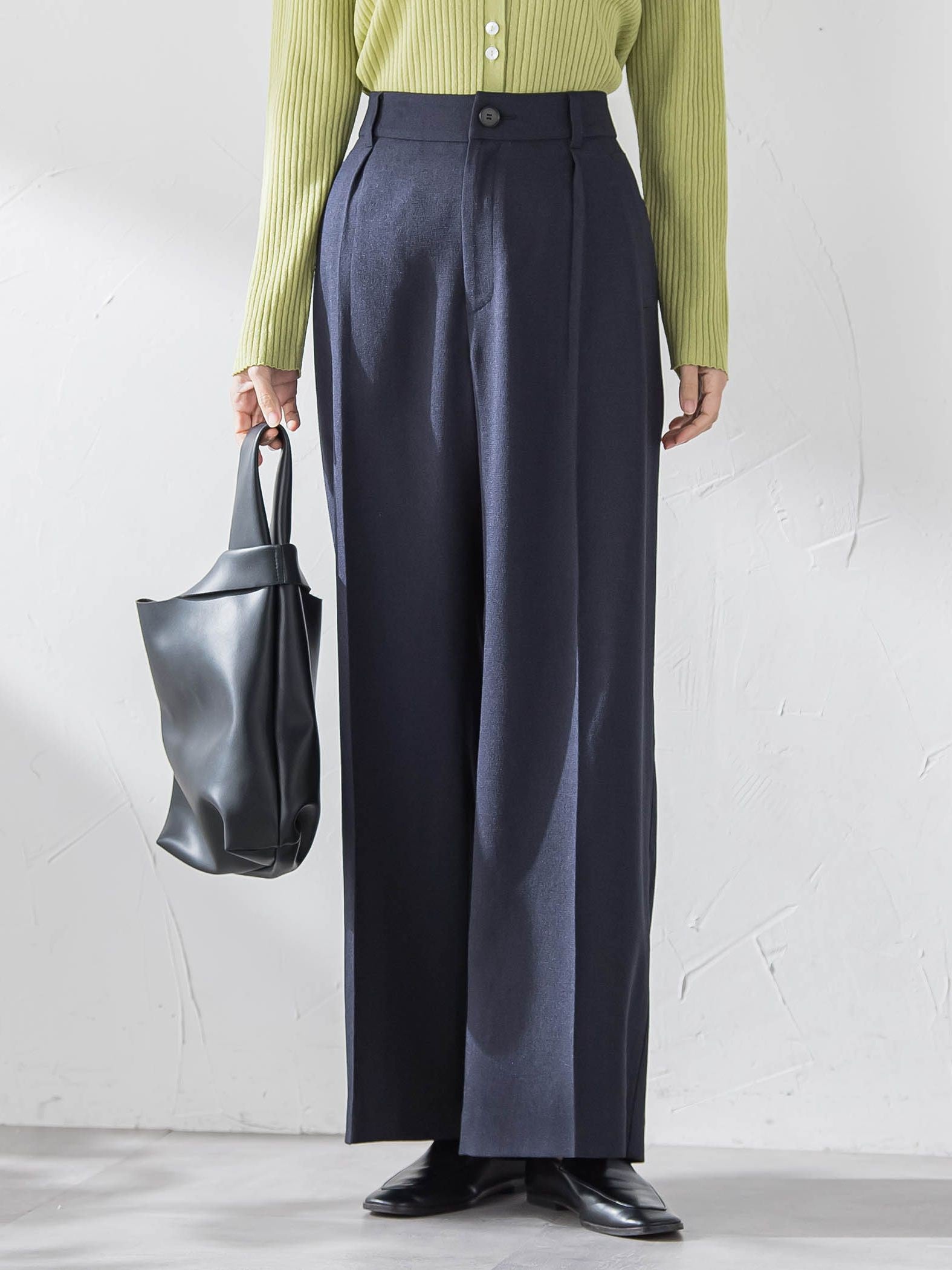 【大きいサイズ】リネンライクオックスパンツ