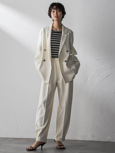 【えらべるSET UP】叶えるダブルブレストジャケット≪手洗い可能≫