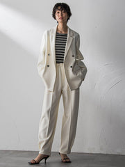 【えらべるSET UP】叶えるダブルブレストジャケット≪手洗い可能≫