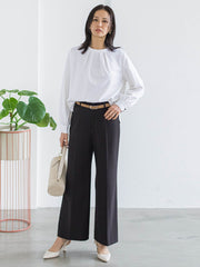 ウールブレンドストレッチブラウス≪セットアップ対応/手洗い可能≫