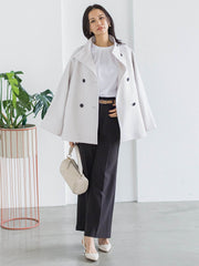 ウールブレンドストレッチブラウス≪セットアップ対応/手洗い可能≫