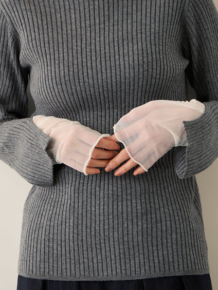 シアーカフレイヤードフウニットプルオーバー≪手洗い可能≫