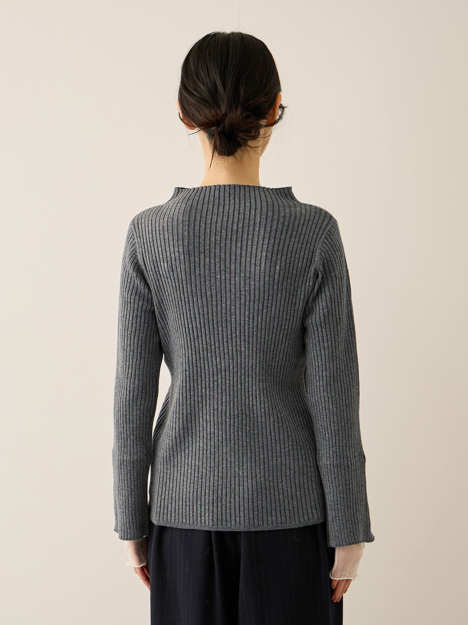 シアーカフレイヤードフウニットプルオーバー≪手洗い可能≫