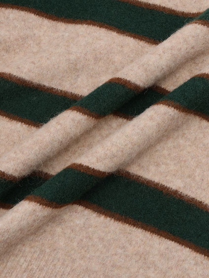 ウール混マルチボーダーニット≪洗濯機で洗える≫