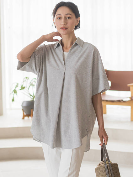 【WEB限定/追加生産】”着るだけでサマになる”頼れるスキッパーチュニック