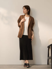 コードダブルニットナロースカート