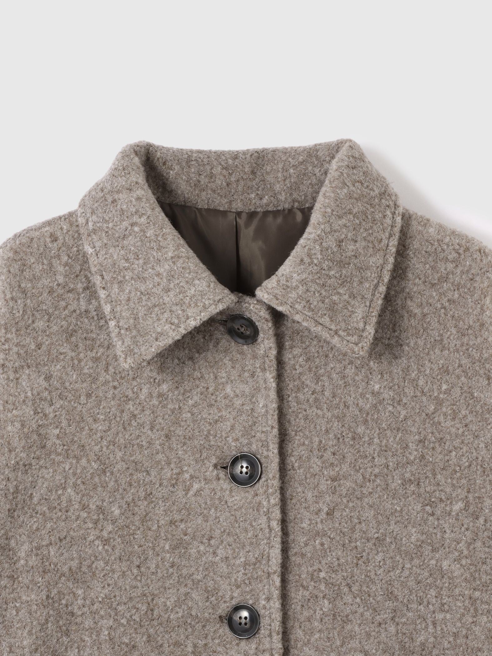 ショール付きスライバーニットコート