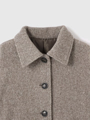 ショール付きスライバーニットコート