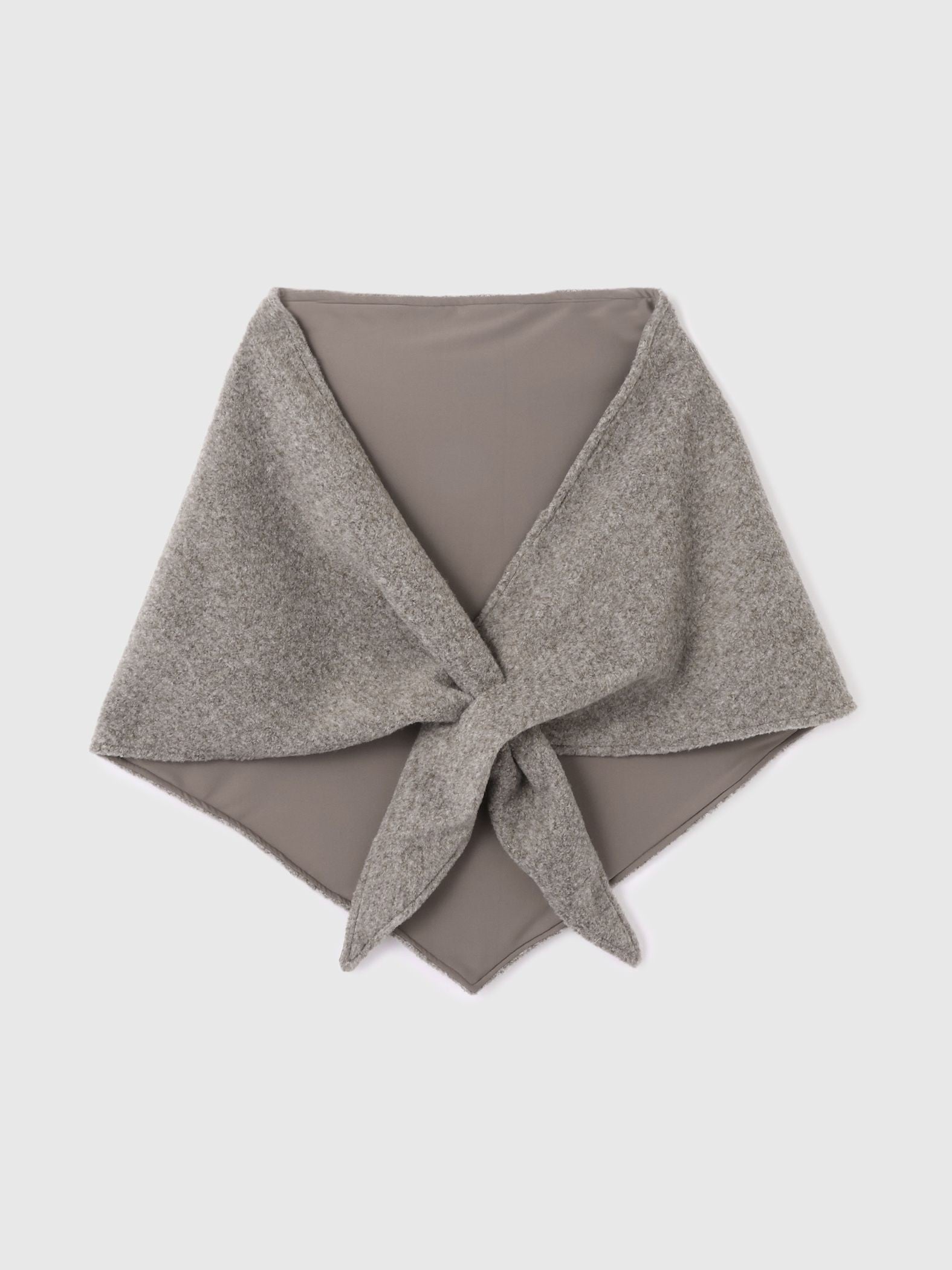 ショール付きスライバーニットコート