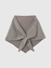 ショール付きスライバーニットコート