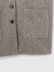 ショール付きスライバーニットコート