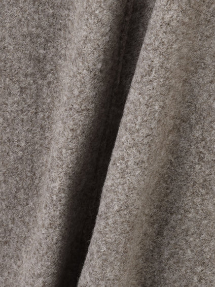 ショール付きスライバーニットコート