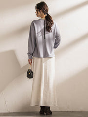 【WEB限定】《暖色美》裏起毛クルーネックトップス≪手洗い≫