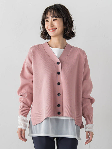 【大きいサイズ/WEB限定カラーあり】スポンディッシュニットカーディガン