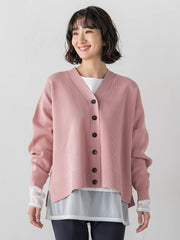 【大きいサイズ/WEB限定カラーあり】スポンディッシュニットカーディガン