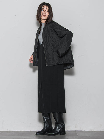 キルティング×フェイクファーリバーシブルブルゾン