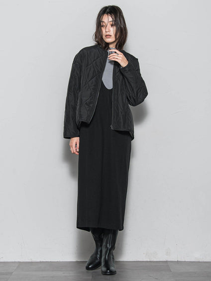 キルティング×フェイクファーリバーシブルブルゾン