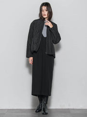 キルティング×フェイクファーリバーシブルブルゾン