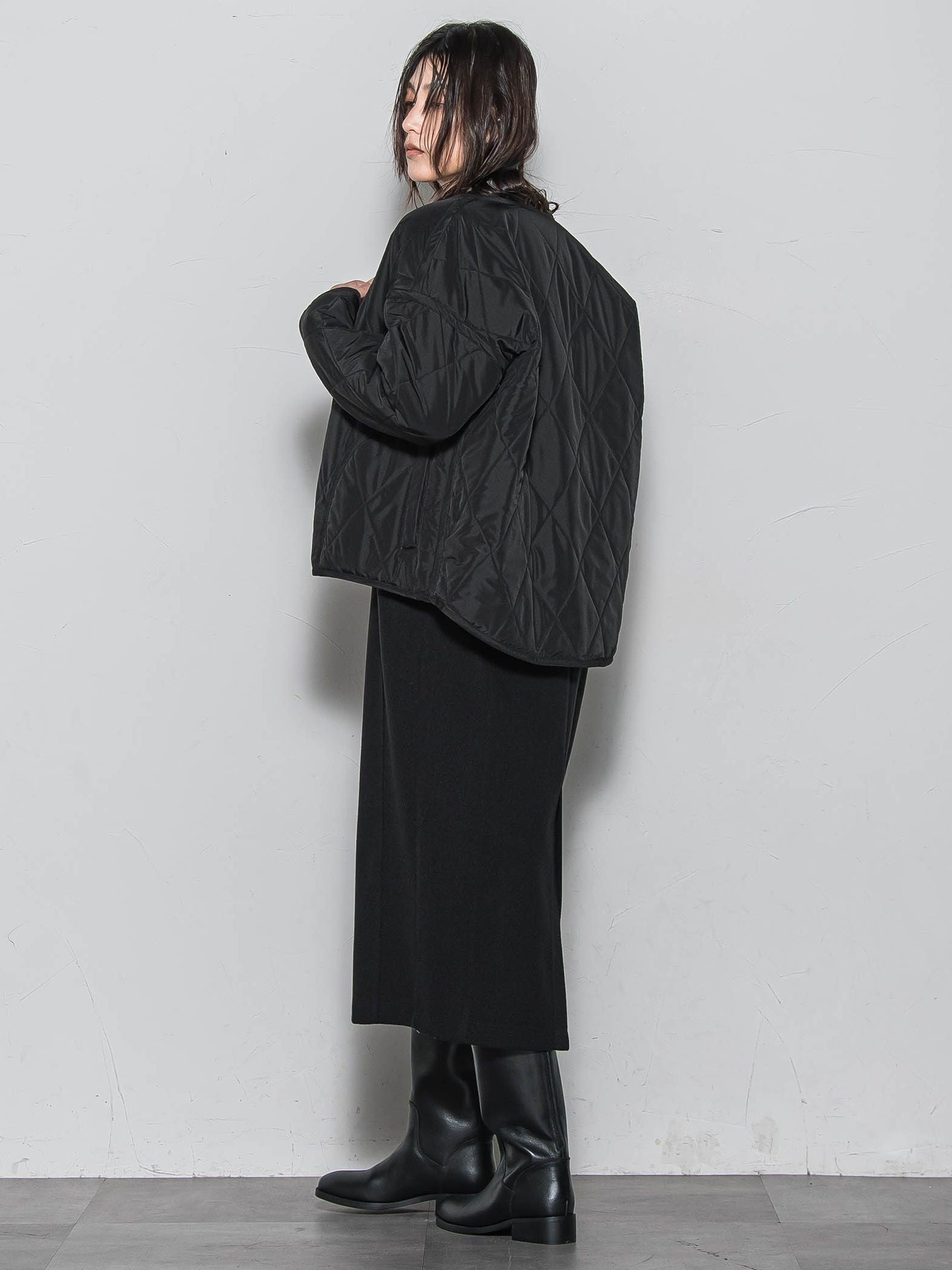 キルティング×フェイクファーリバーシブルブルゾン