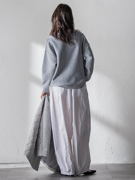 Vネックラメガーターニットプルオーバー≪手洗い可能≫