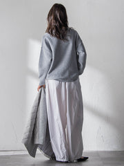 Vネックラメガーターニットプルオーバー≪手洗い可能≫