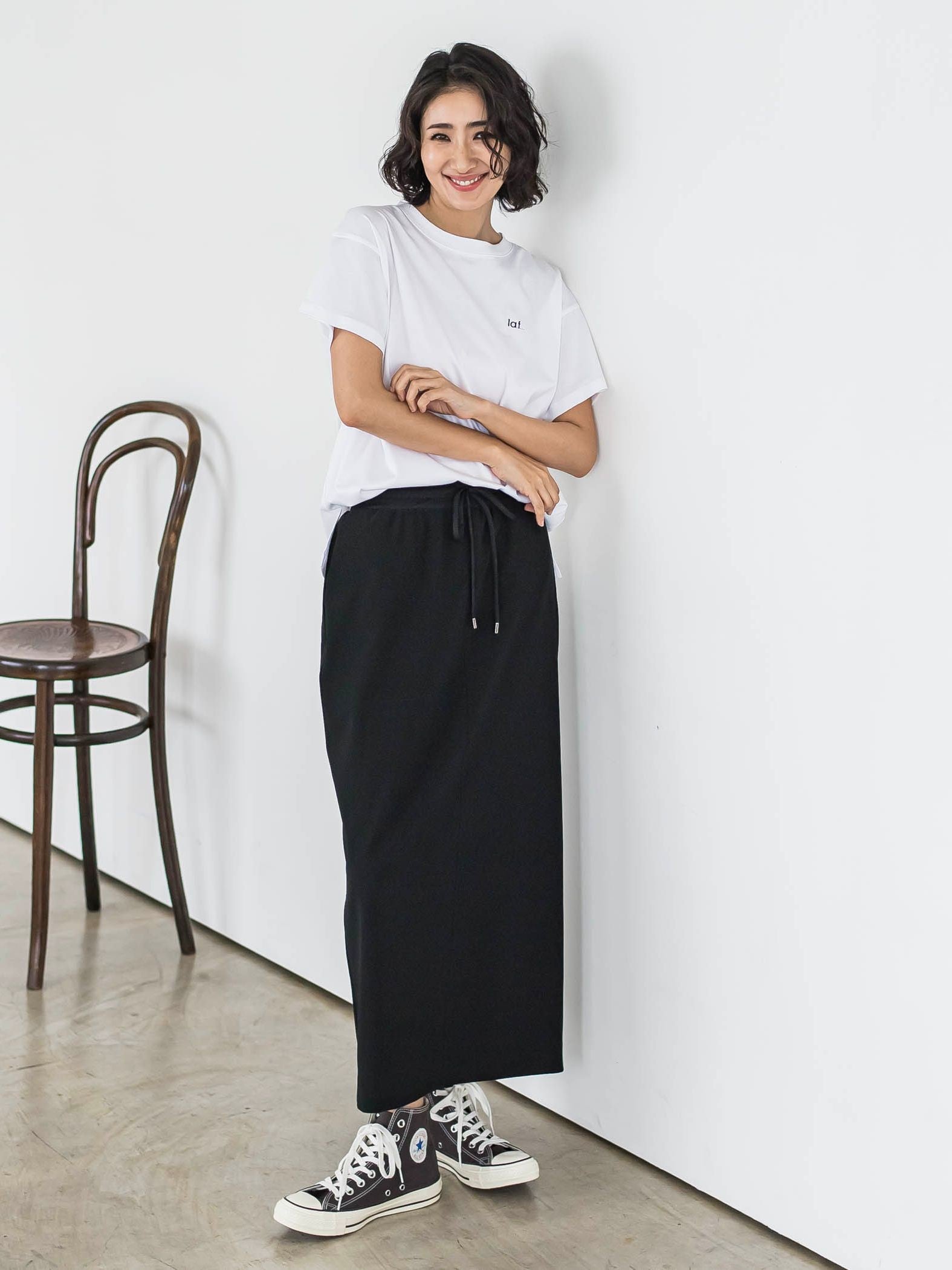 【J Lounge限定】la.f...ロゴTシャツ≪手洗い可能≫