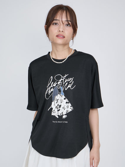 ドールモチーフプロントTシャツ≪手洗い可能≫