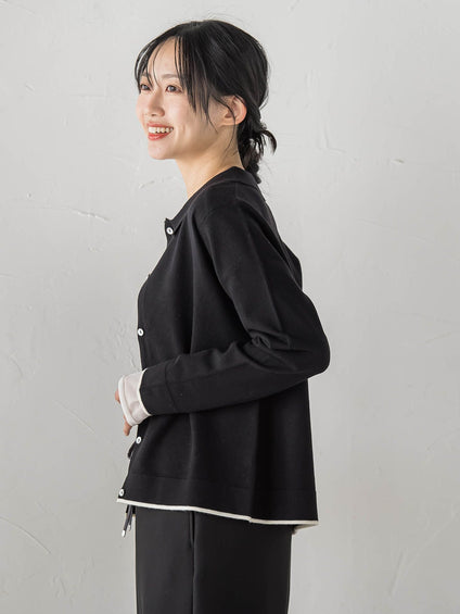 スーパーストレッチステンカーディガン≪洗濯機で洗える≫