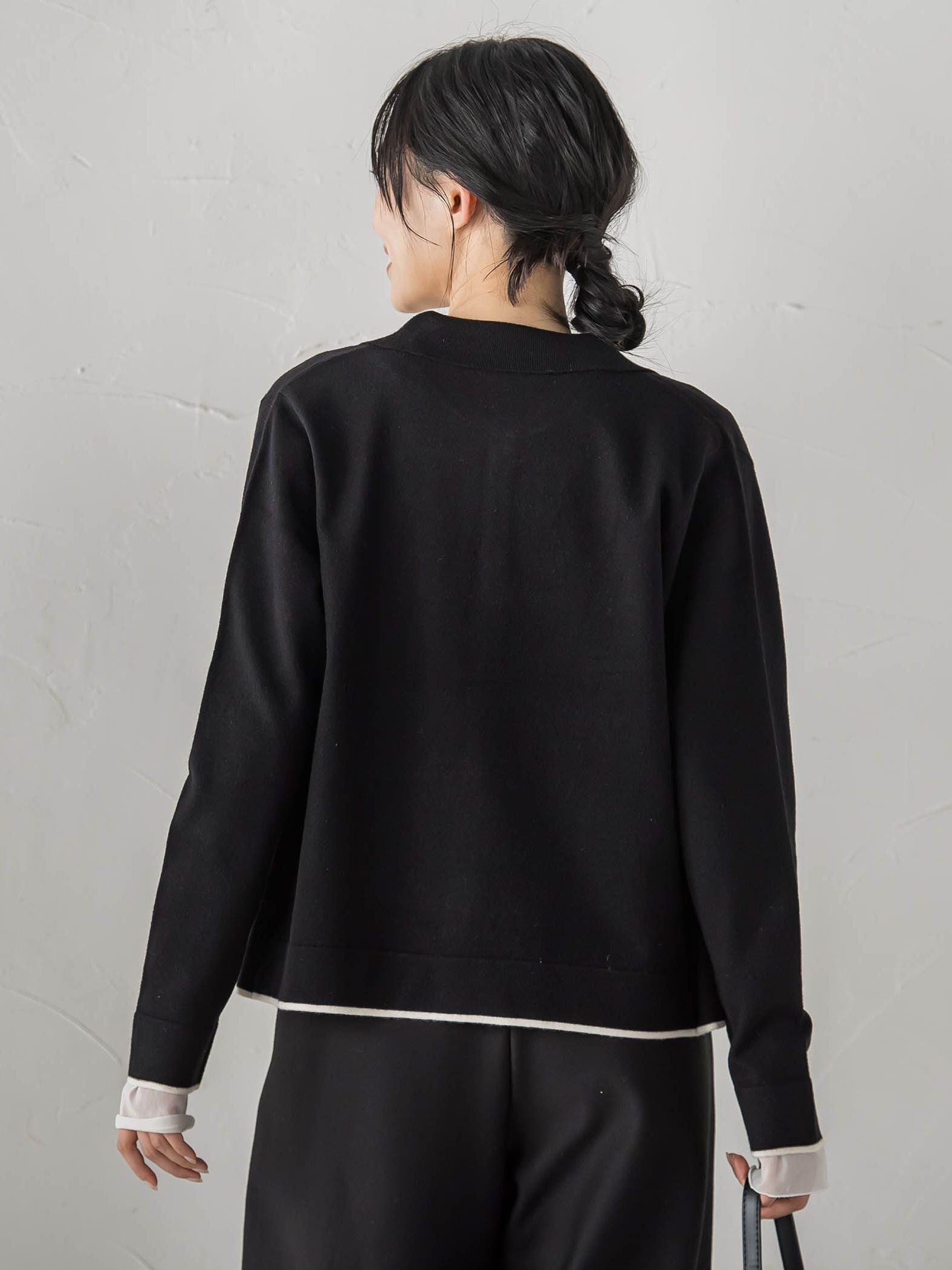 スーパーストレッチステンカーディガン≪洗濯機で洗える≫