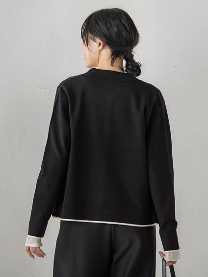 スーパーストレッチステンカーディガン≪洗濯機で洗える≫