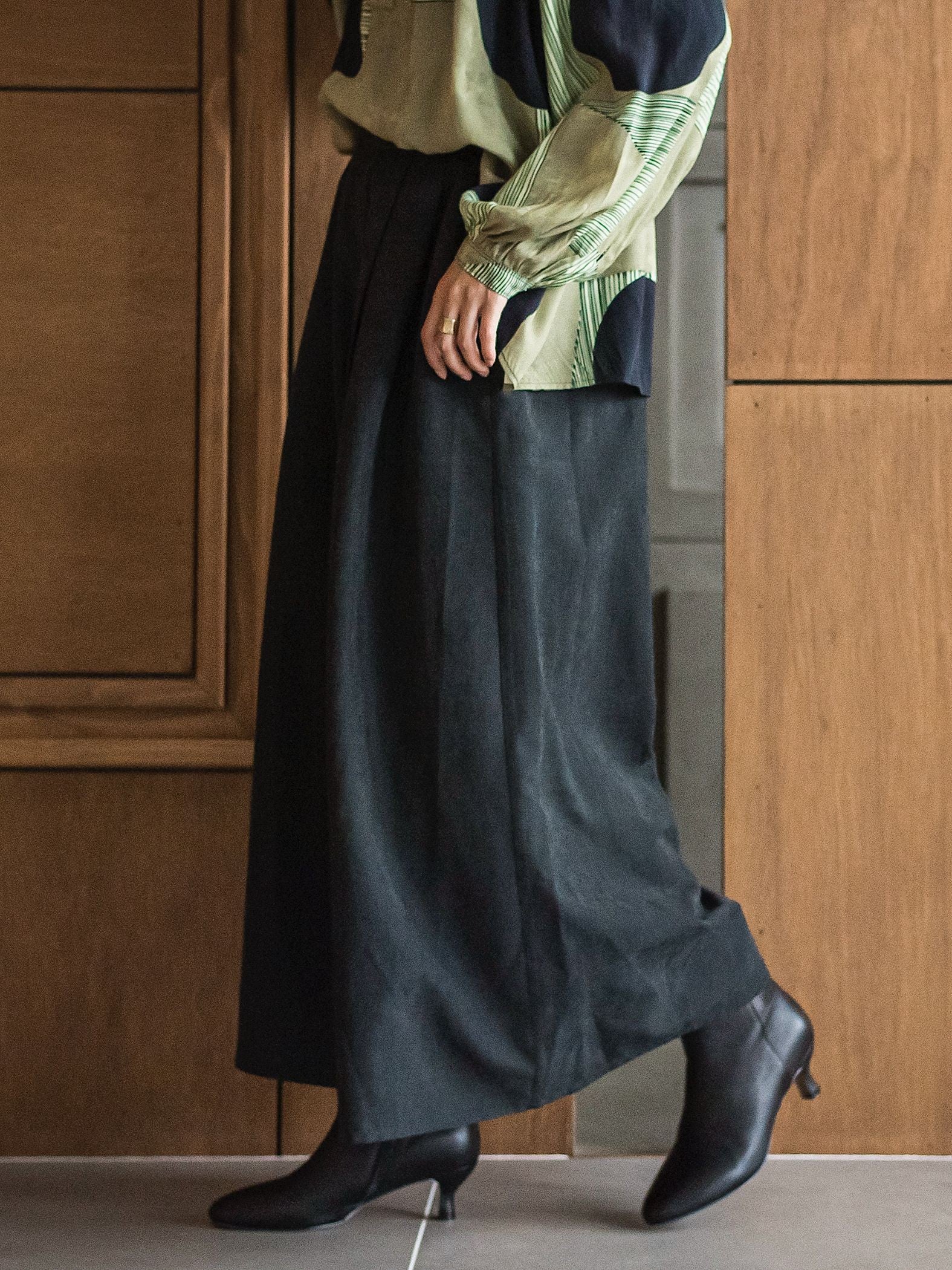 【ゆるっと上品】私に似合うキュロットパンツ≪手洗い可能≫