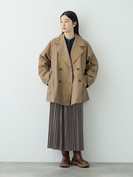 シャンブレーツイルミドル丈コート