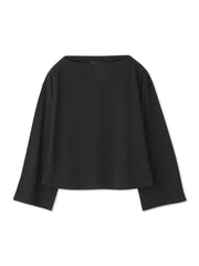 ハイゲージ天竺ボートネックプルオーバー