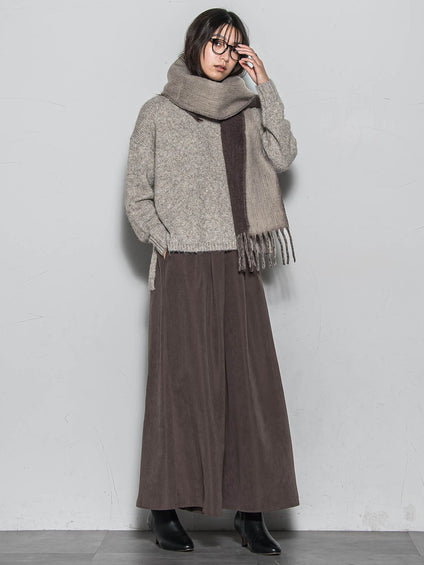 ラメスパンコールクルーネックニット≪手洗い可能≫