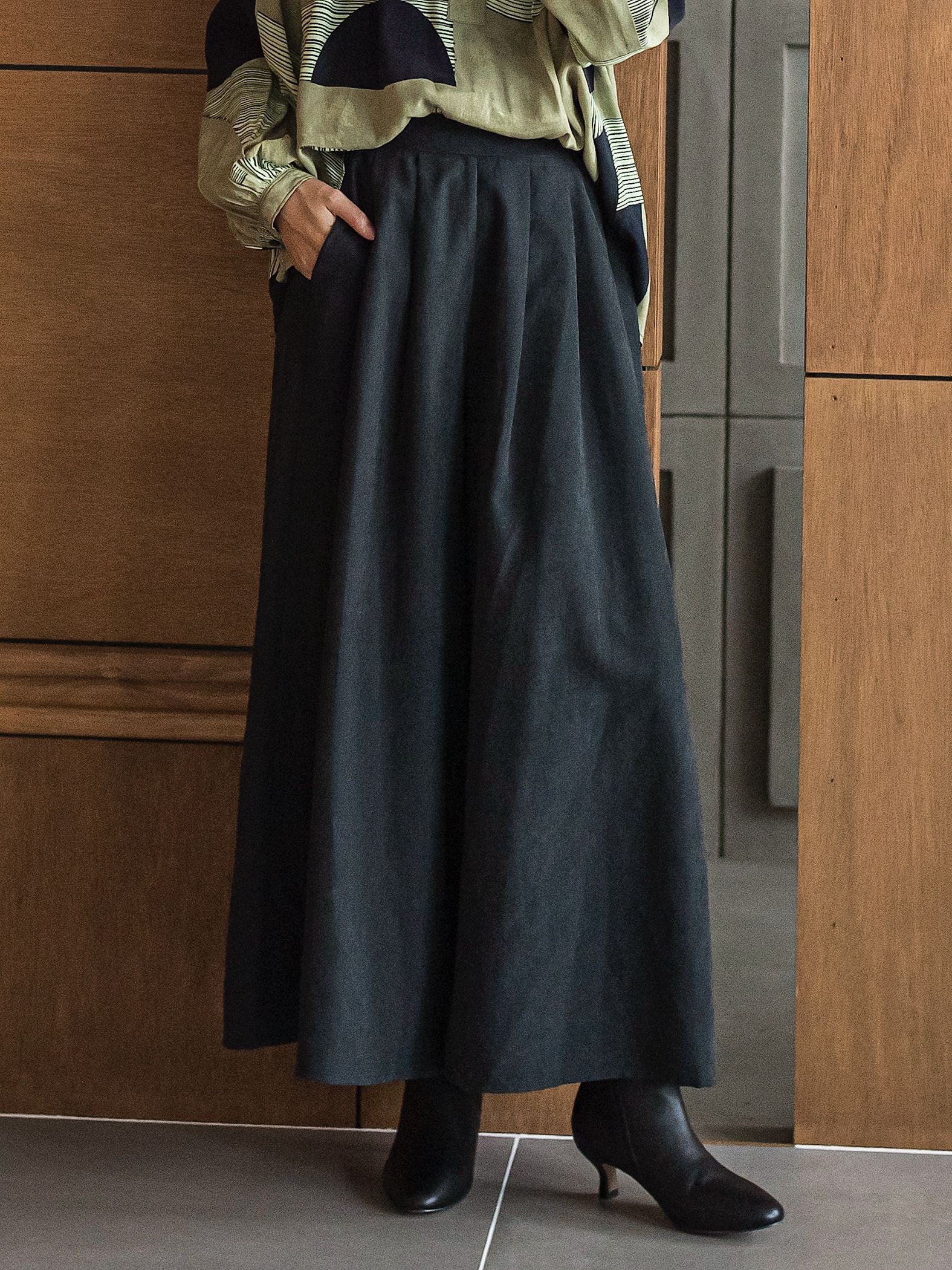 【ゆるっと上品】私に似合うキュロットパンツ≪手洗い可能≫