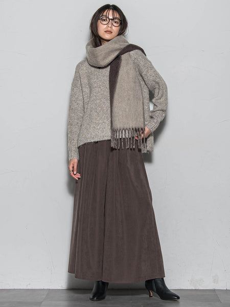 ラメスパンコールクルーネックニット≪手洗い可能≫