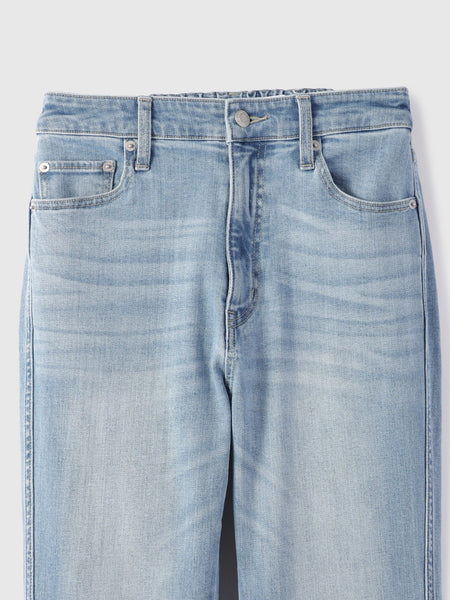 ウエストゴムフレアストレッチデニム