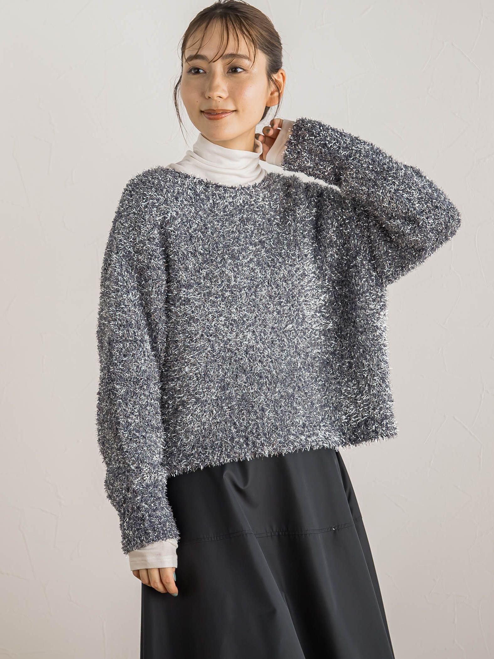 ラメミックスプルオーバー≪手洗い可能≫