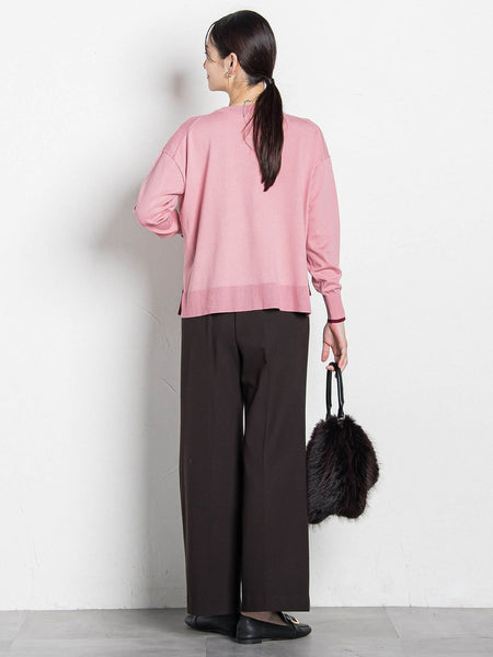 【WEB限定】カラー配色ニット≪洗える≫