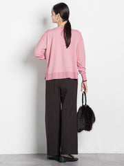 【WEB限定】カラー配色ニット≪洗える≫