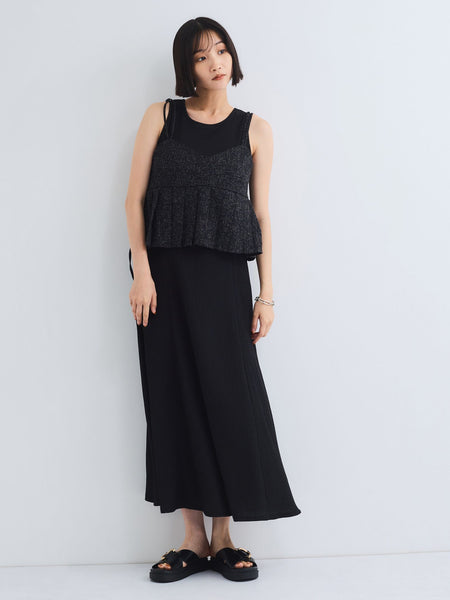 【VICTORIA BECKHAM】シャーリング ジャージー マキシドレス Victoria Beckham シャーリング マキシドレス | イエロー