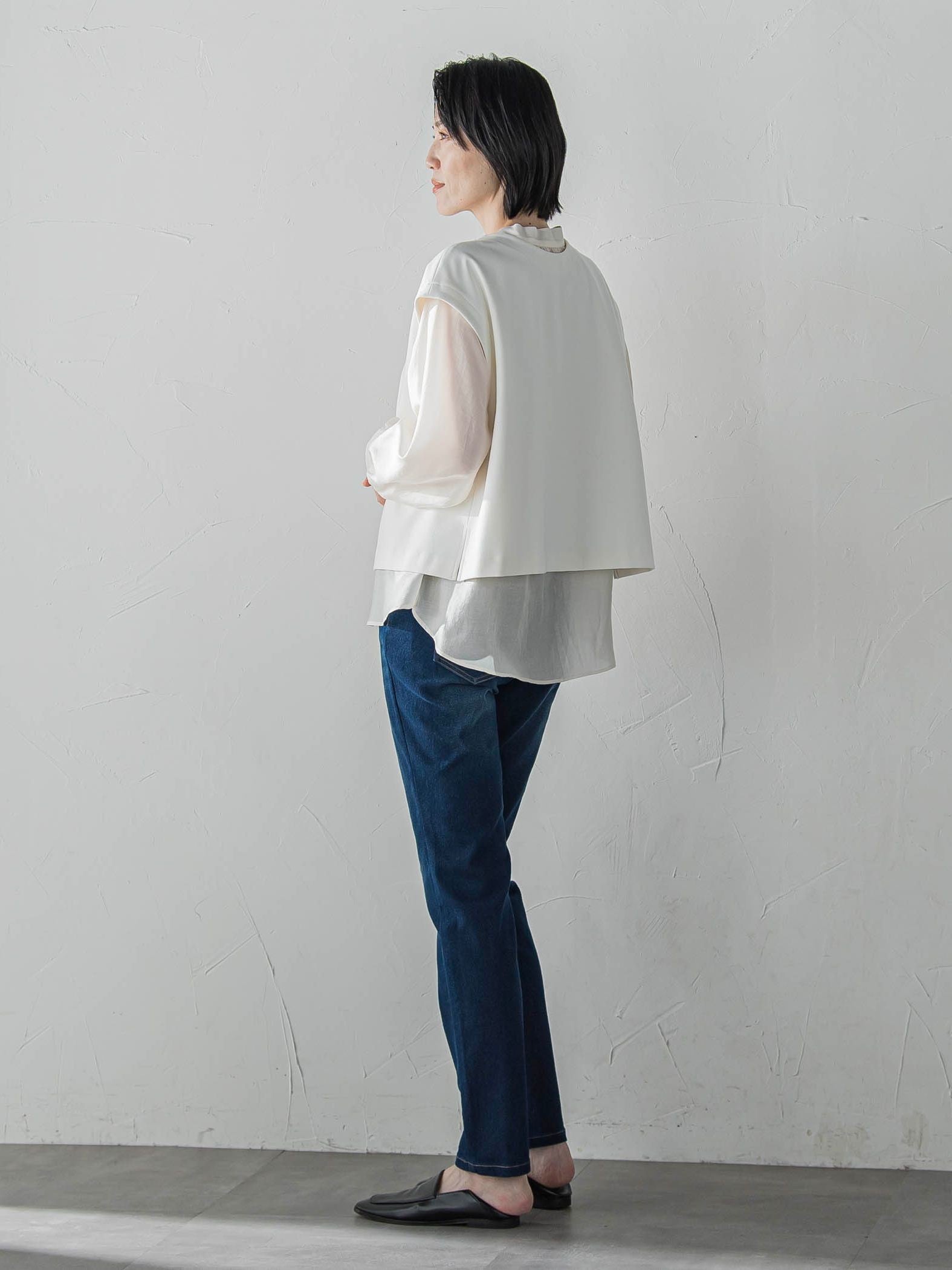 【WEB限定】ぐーんと伸びるデニムレギパン≪洗濯機で洗える≫