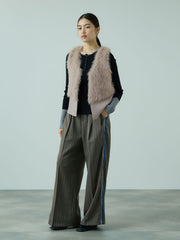 フロントフェイクファーニットベスト