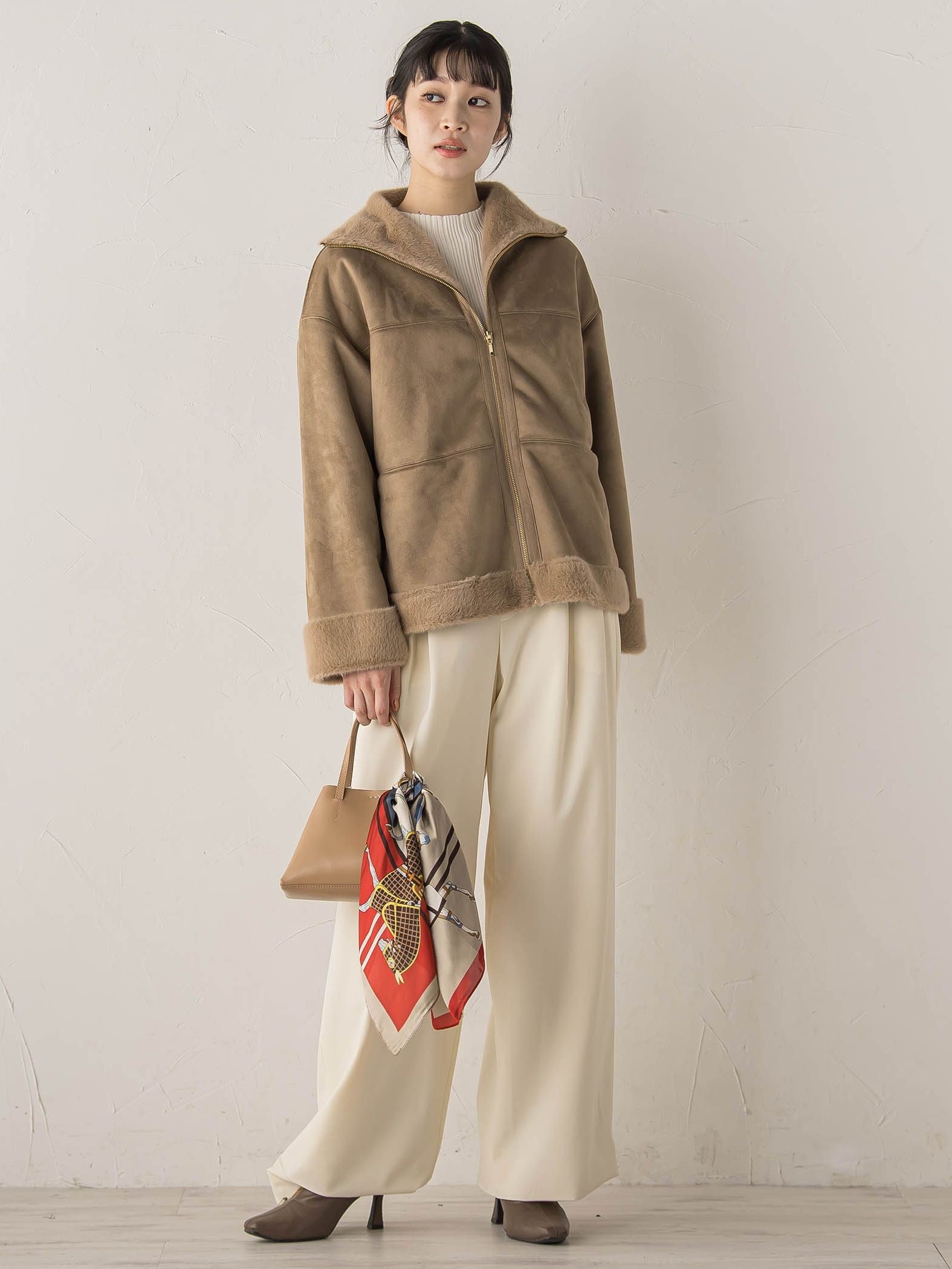 【WEB限定】フェイクムートンファーコート