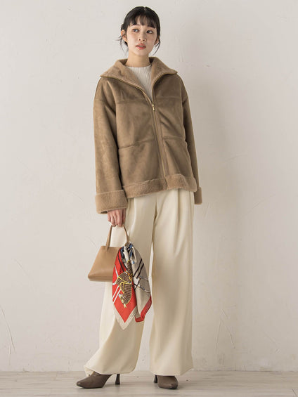 【WEB限定】フェイクムートンファーコート