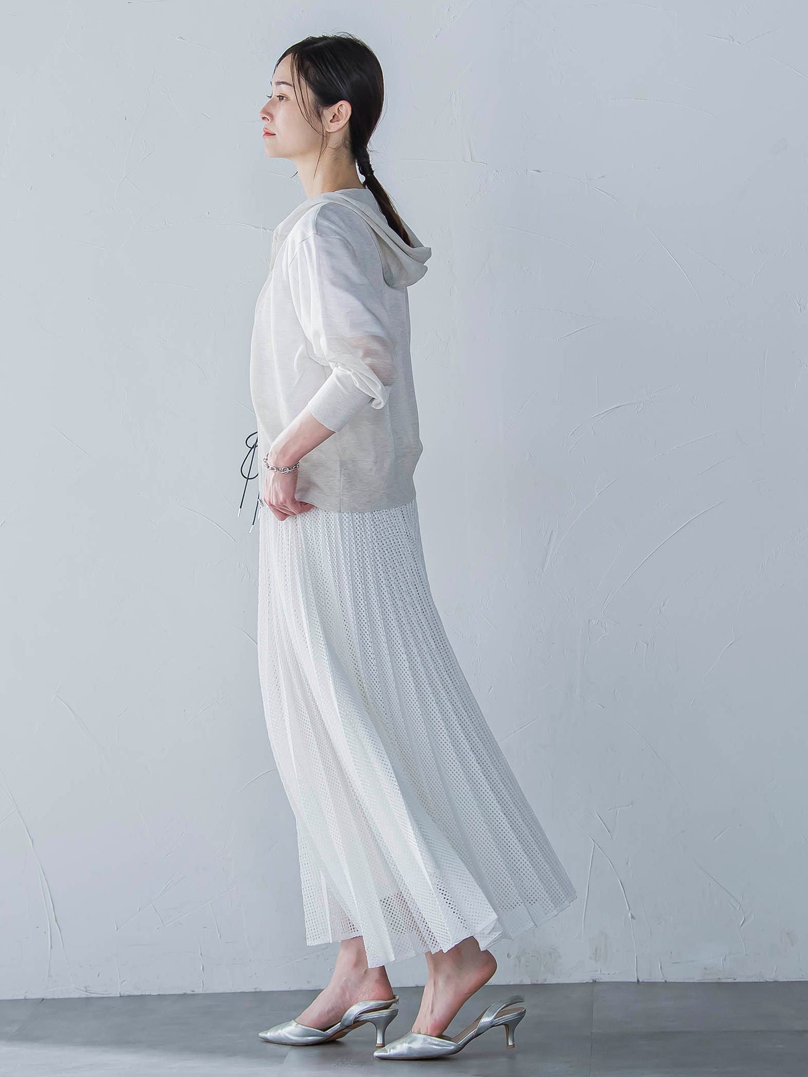 【一部店舗限定販売】シアーニットジップパーカー≪手洗い可能≫