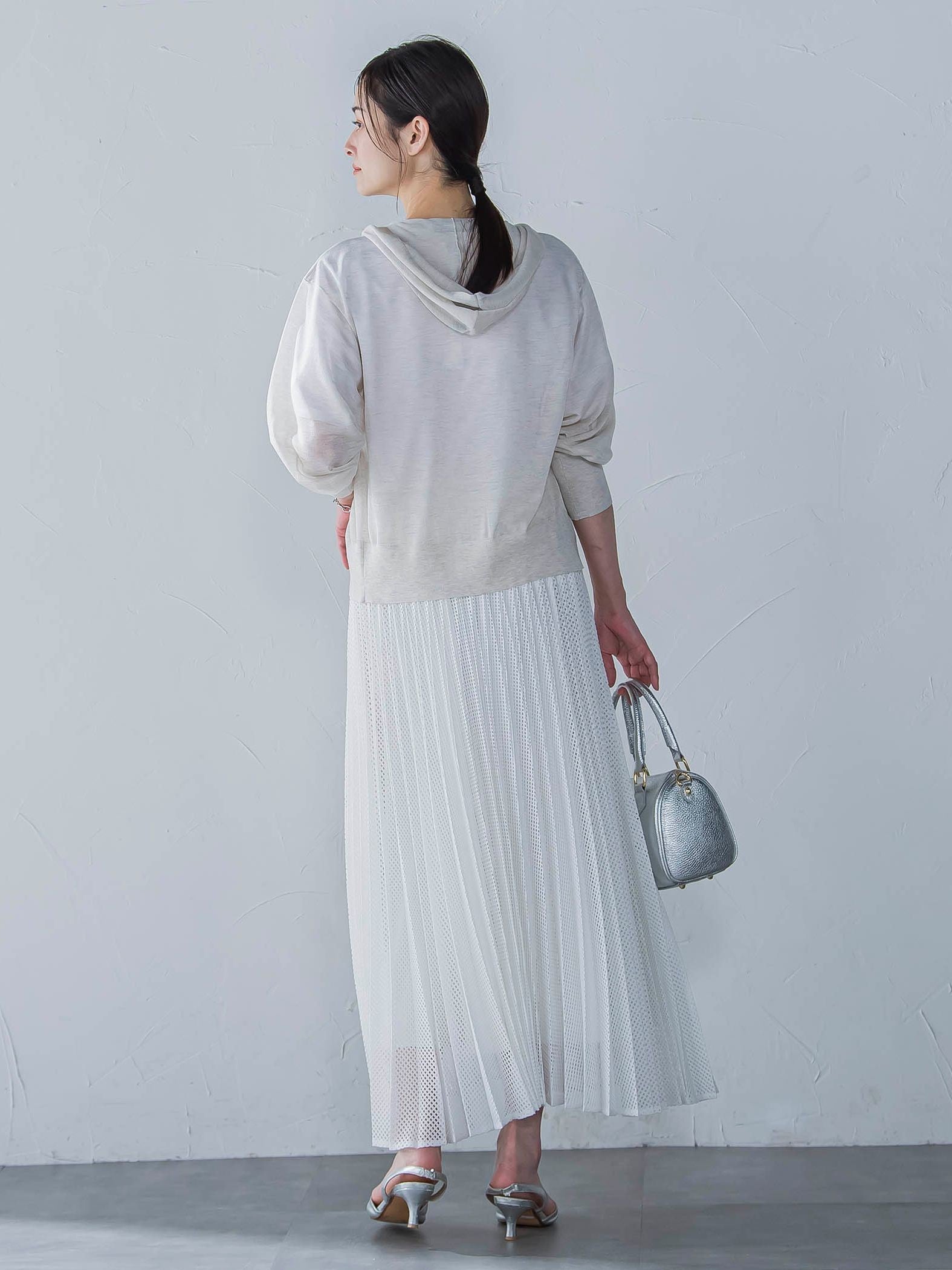 【一部店舗限定販売】シアーニットジップパーカー≪手洗い可能≫