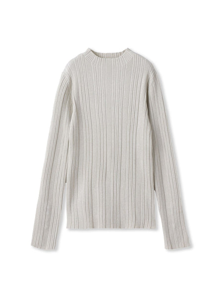 袖ボタンランダムリブニット≪手洗い可能≫