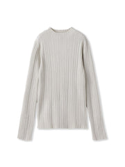 袖ボタンランダムリブニット≪手洗い可能≫