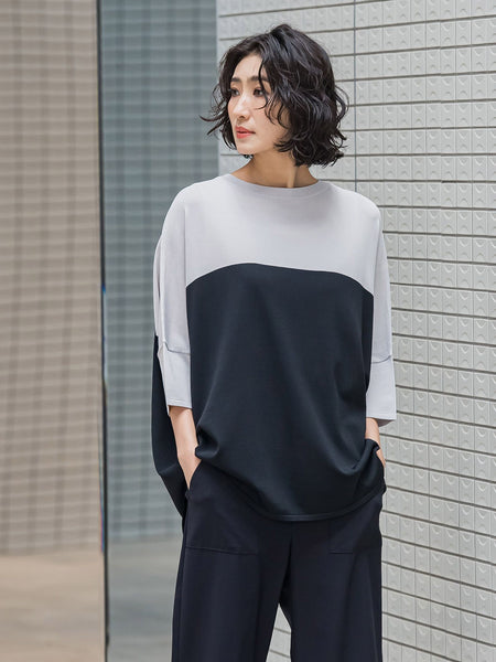 【WEB限定】バイカラーニット≪手洗い可能≫